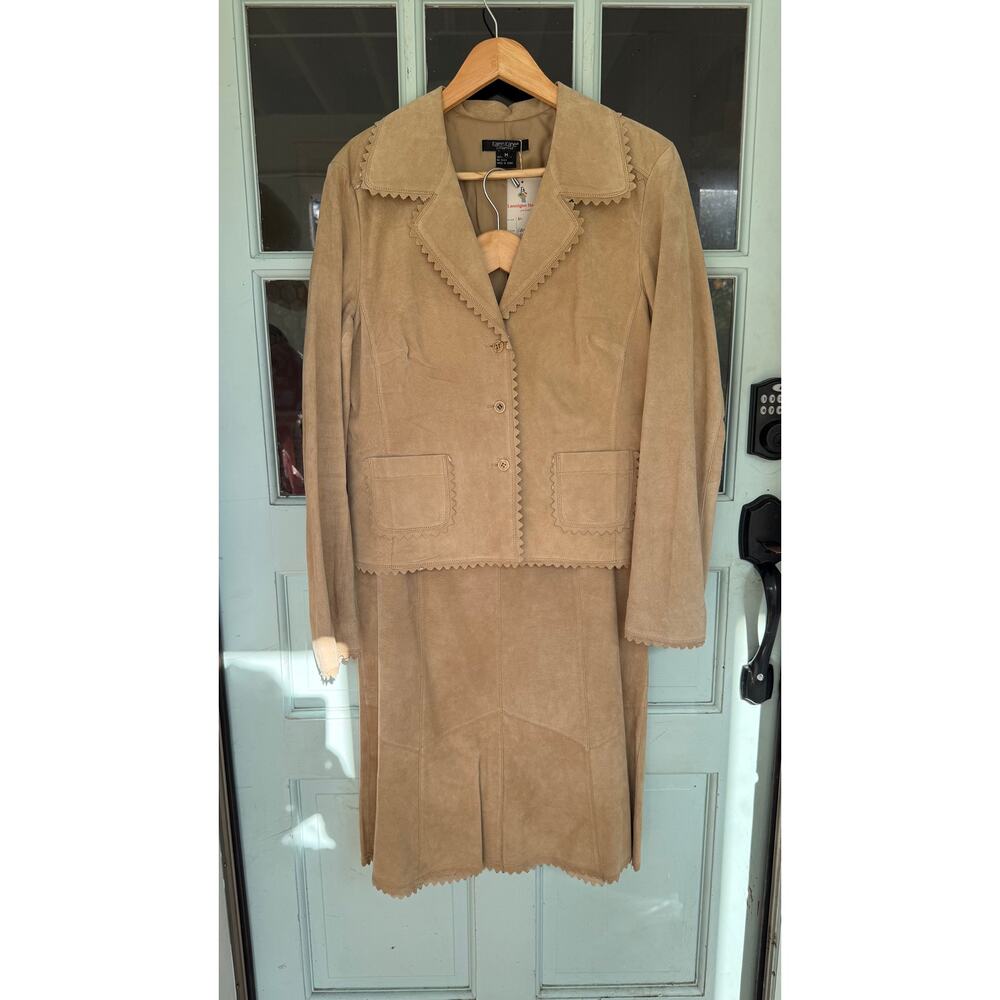 Vintage Western Suede Jacket & Skirt Set (M)